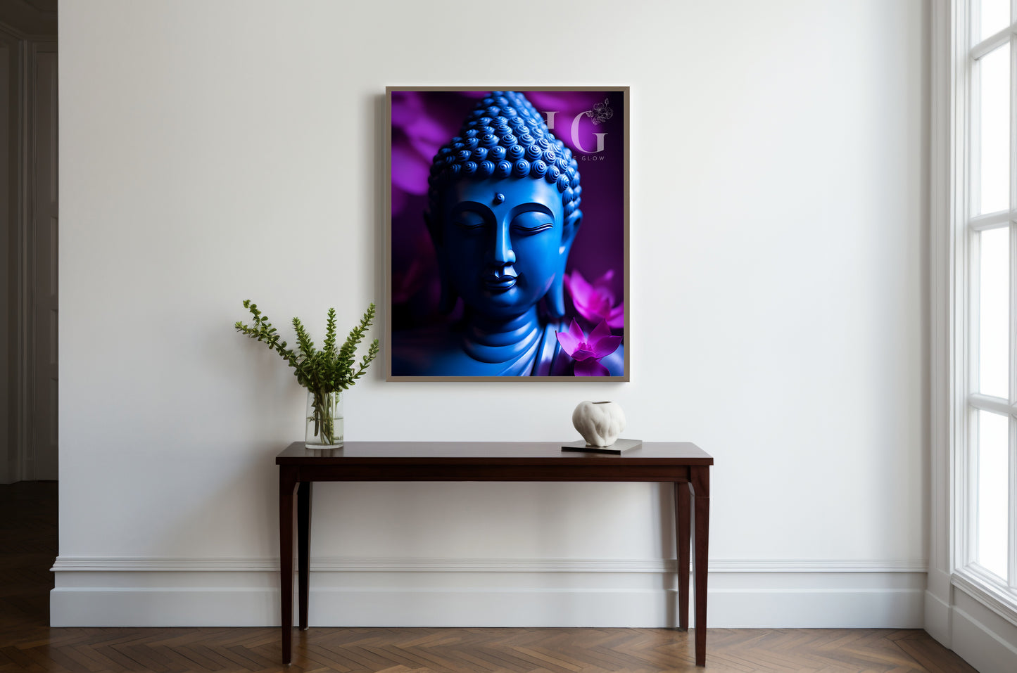 Buddha art print bringing a sense of peace and serenity to your space.