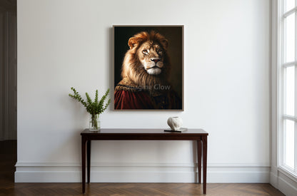 Renaissance Lion Portrait - Royal Animal Portrait