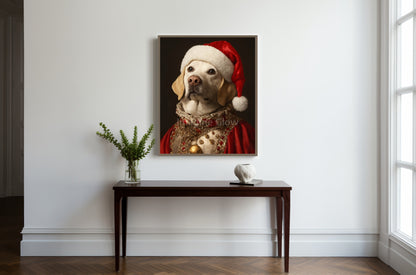 Retriever Christmas Art - Renaissance Pet Portrait