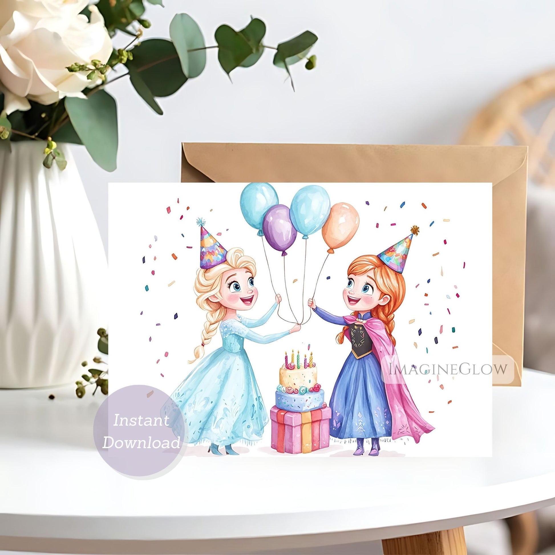 elsa and anna frozen birthday card
disney frozen digital birthday card
winter princess printable card
snowy frozen birthday greeting
frozen themed birthday wishes
arendelle princess card for girls
