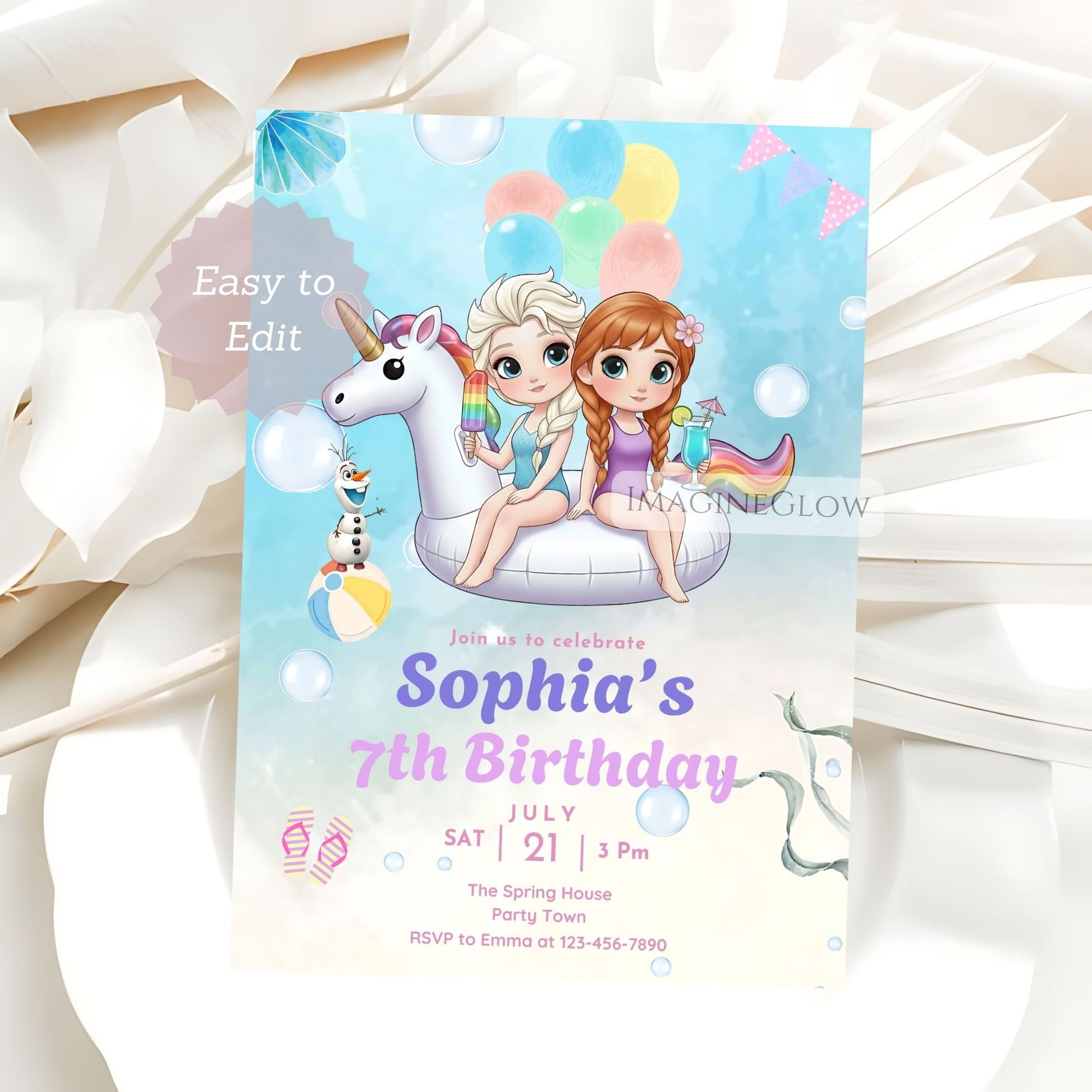printable frozen pool birthday invite
frozen canva birthday invitation
