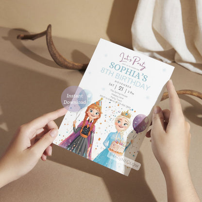 Frozen snowflake digital birthday card

