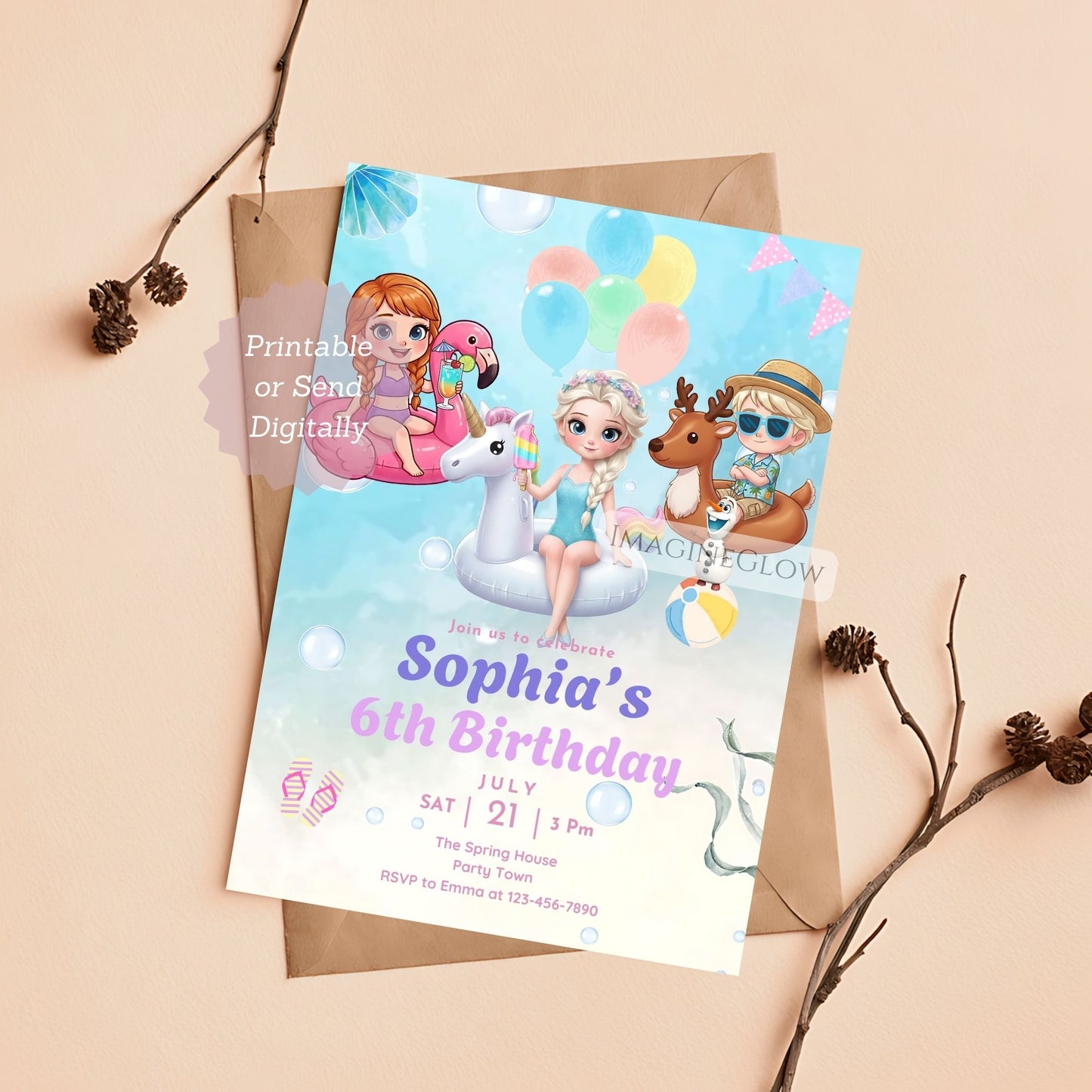 printable frozen birthday invite
