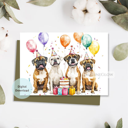 dog lover birthday greeting
happy birthday boxer card
digital dog card boxer
