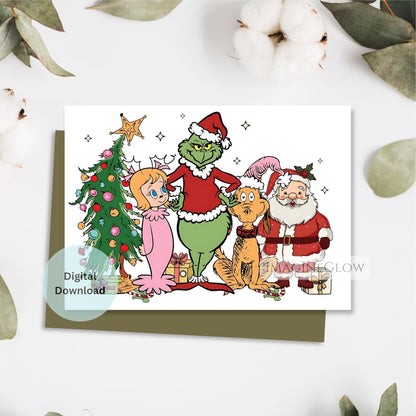 printable grinch christmas card
