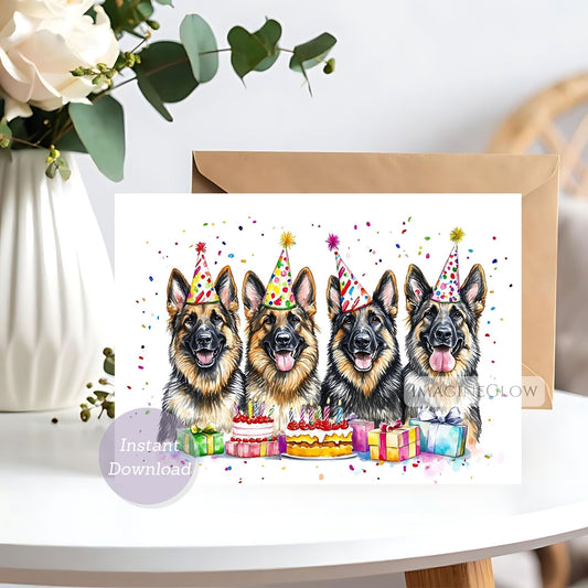 printable german shepherd card
birthday card for dog owner
