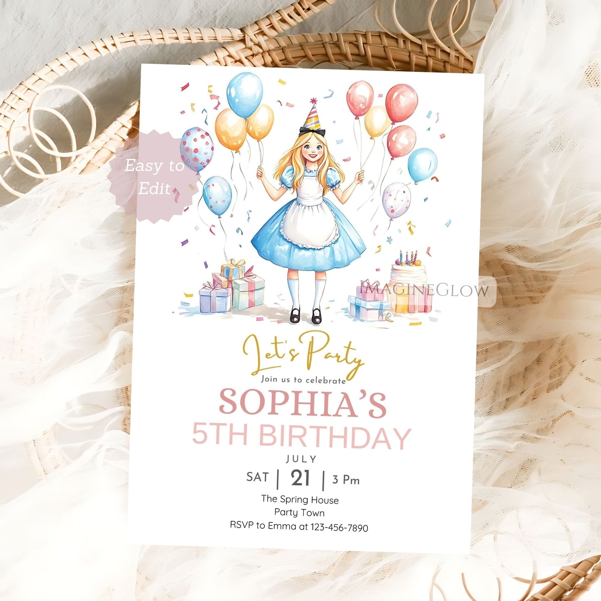 storybook alice invite
