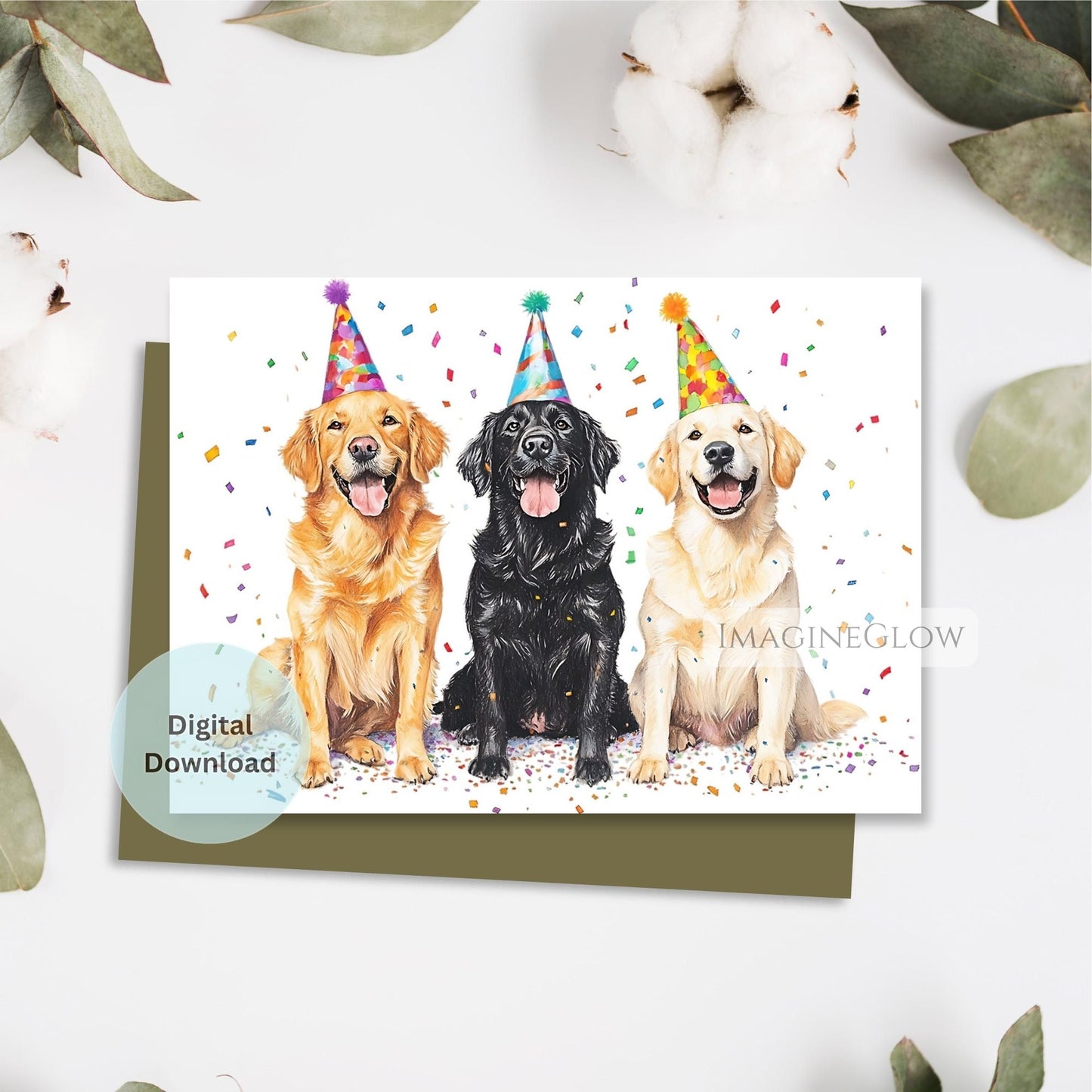 folded Golden Retriever card
birthday card for dog lovers
Golden Retriever greeting card
