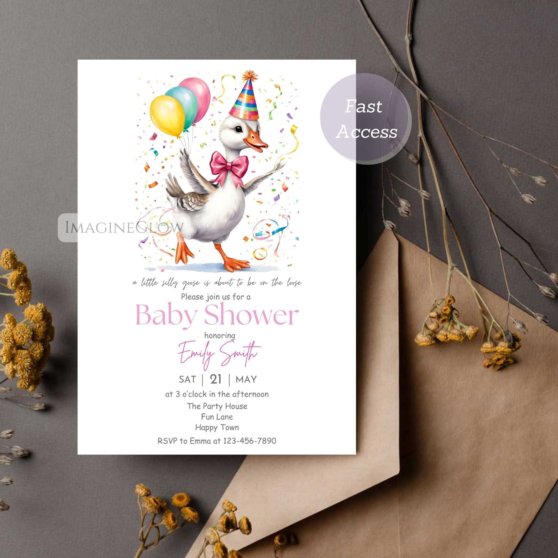 vintage barnyard baby shower card

