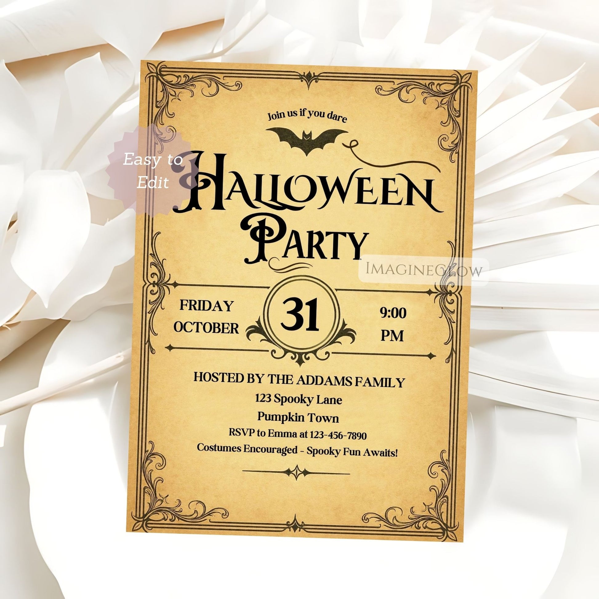editable halloween evite template
