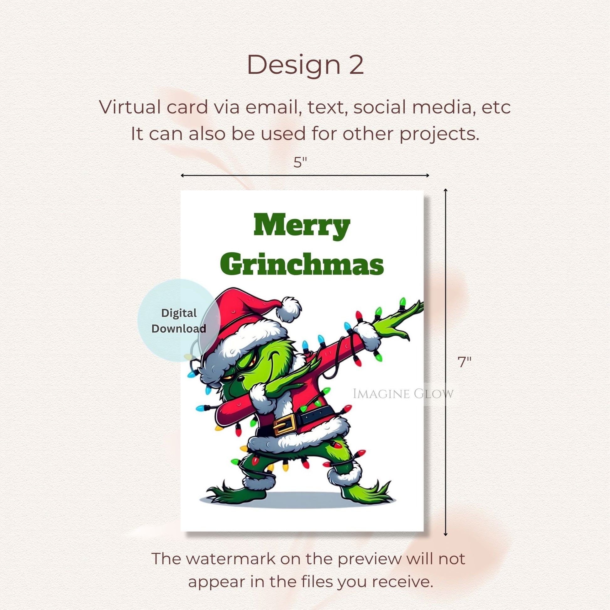 grinch christmas printable greeting cards