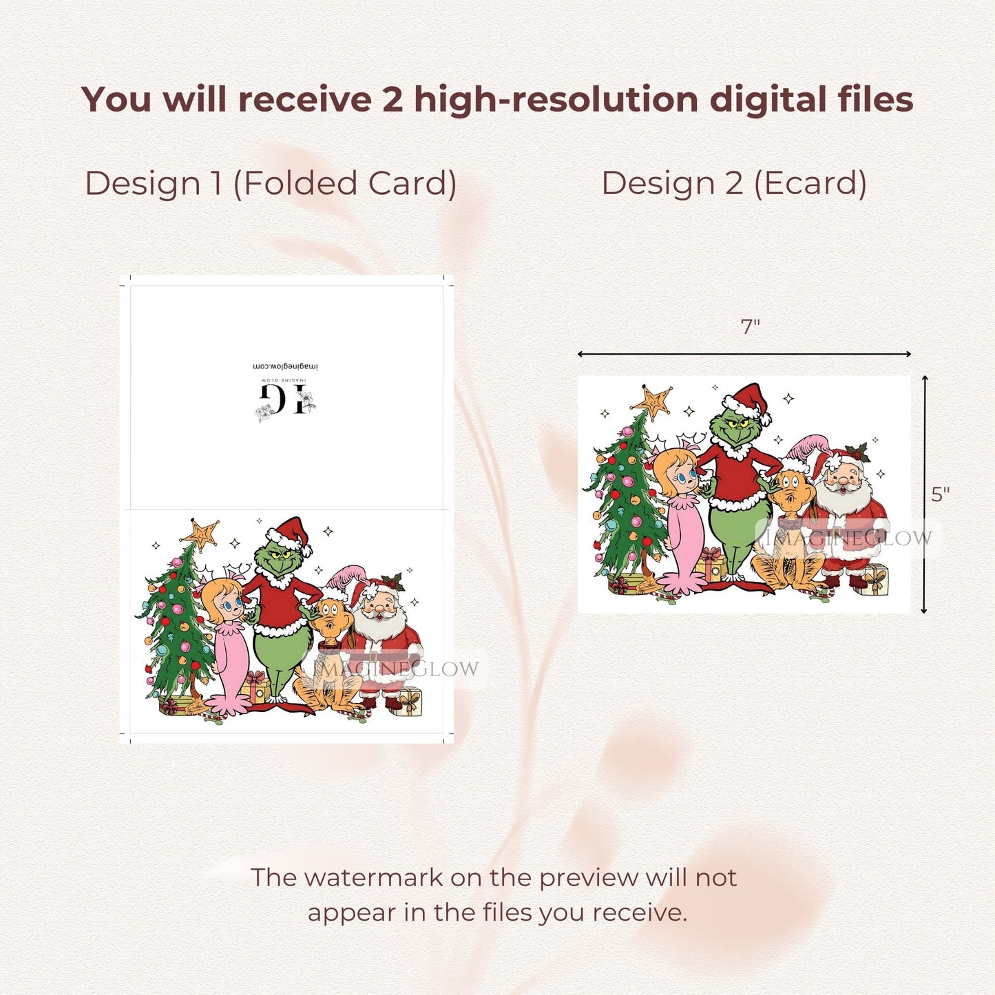 holiday grinch christmas greeting card
