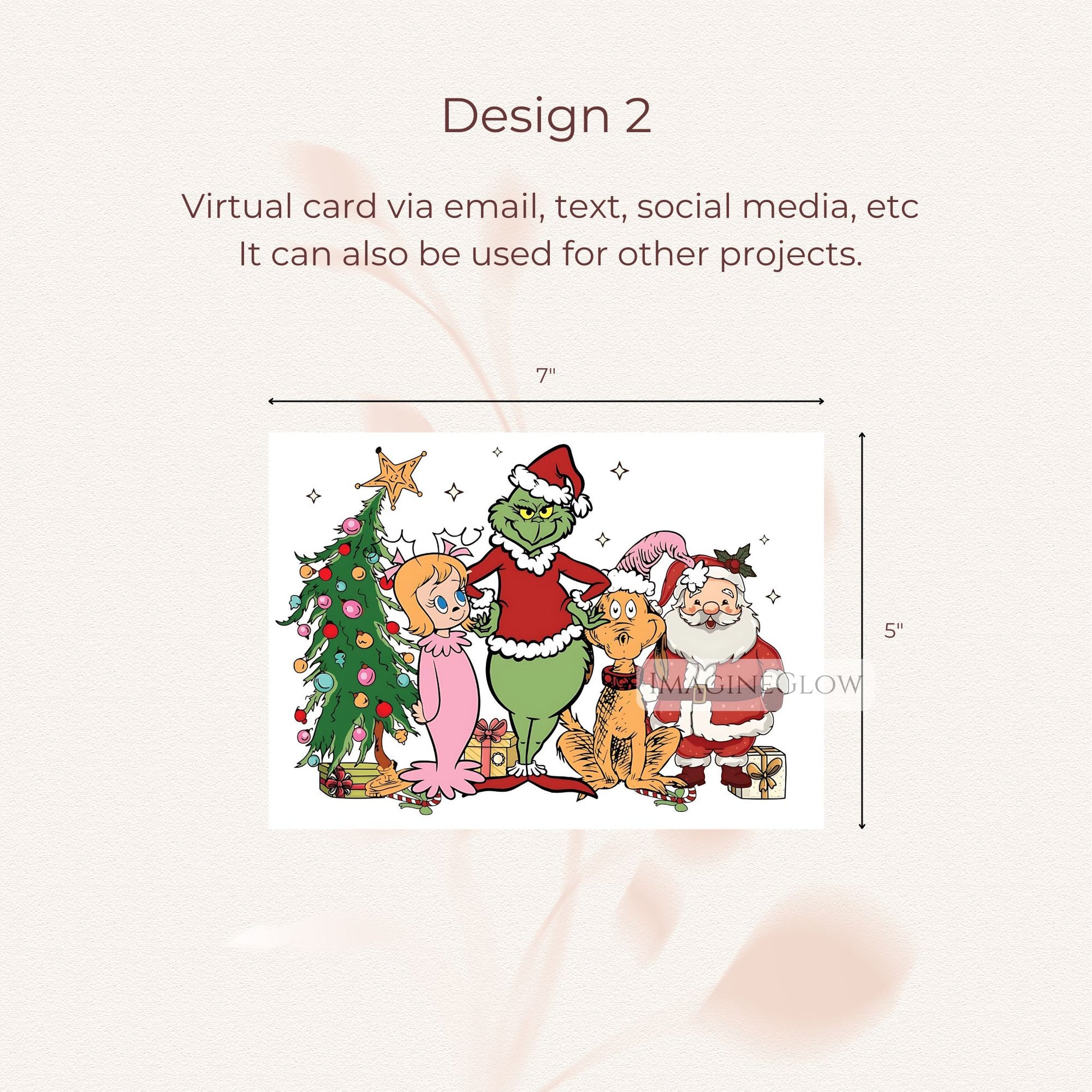 festive grinchmas holiday card
