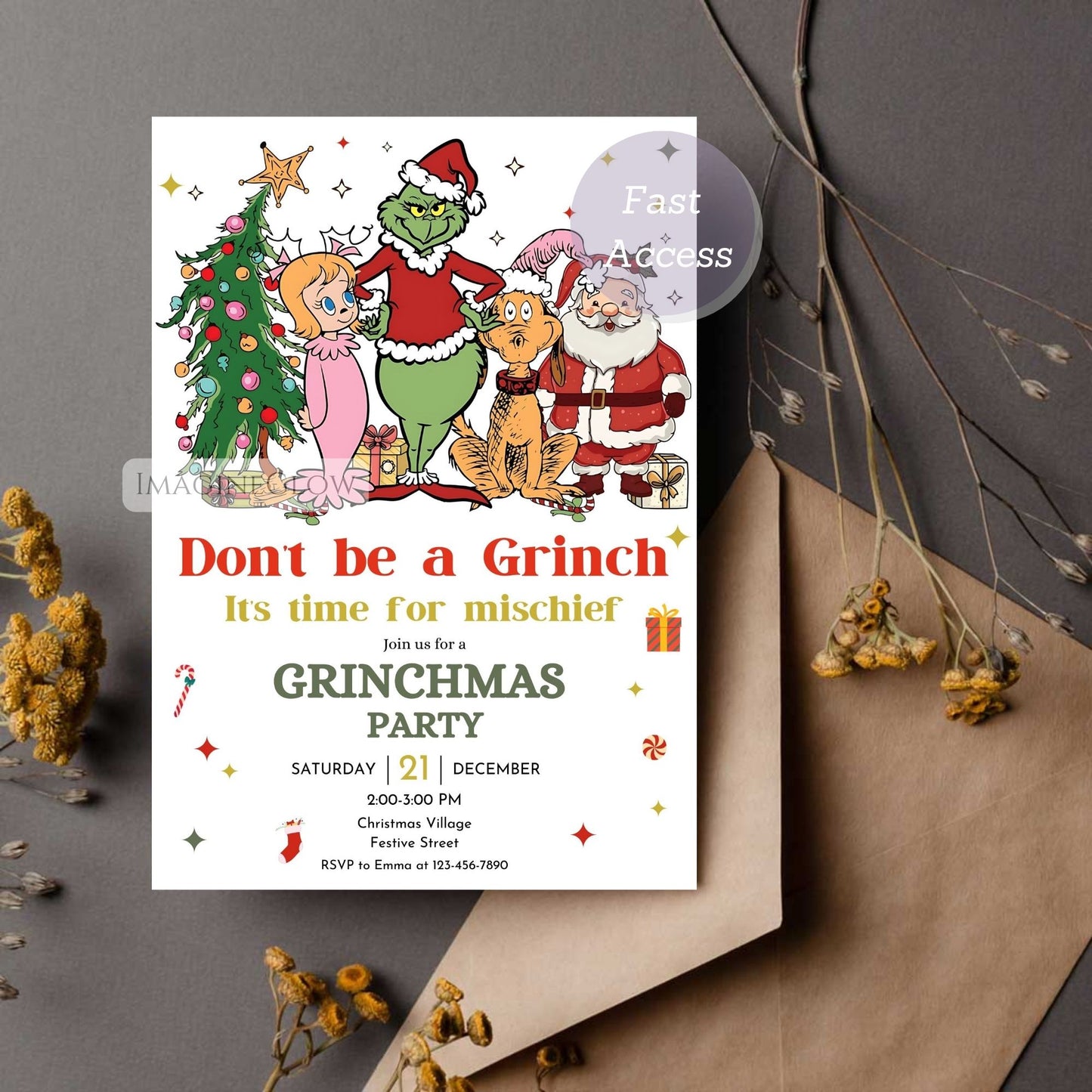 printable grinchmas invitation template
editable grinch christmas party invitation
