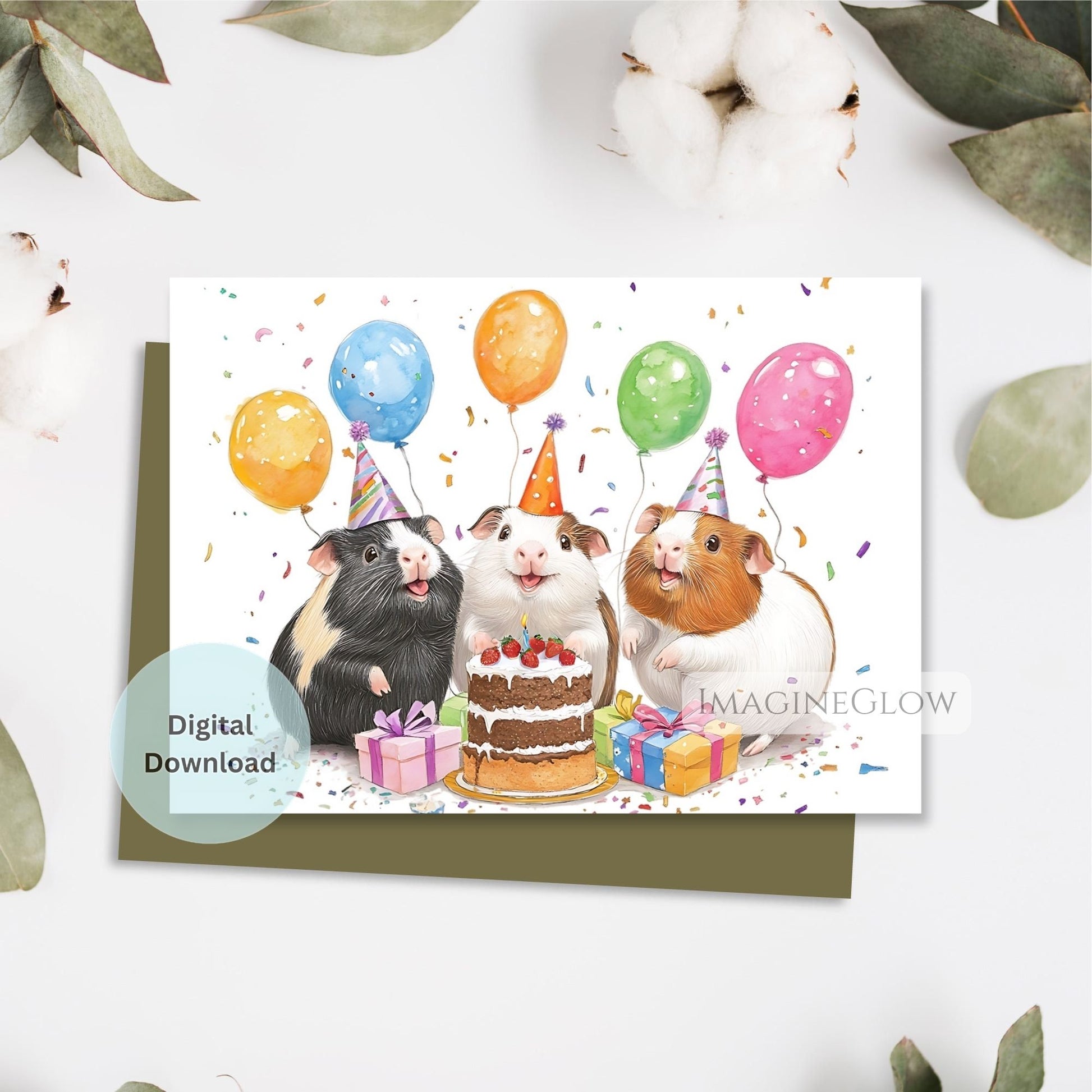 guinea pig birthday card
cute guinea pig greeting card
small pet birthday card
