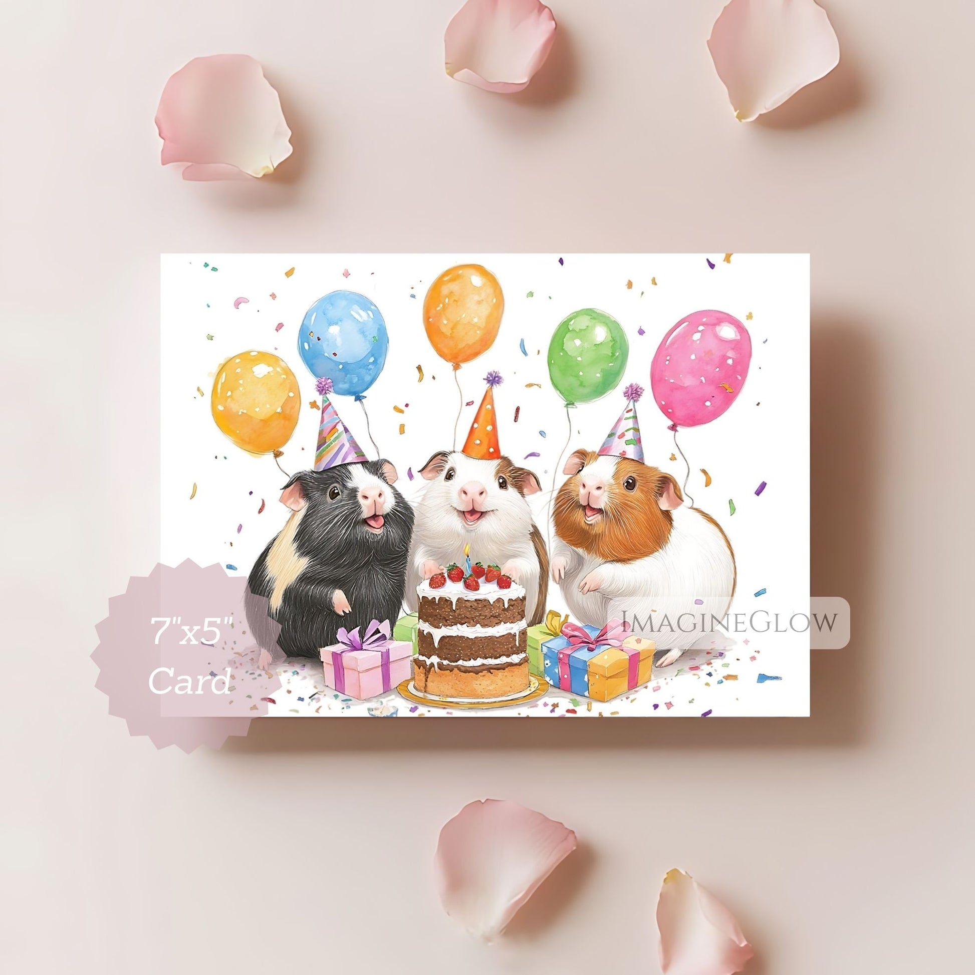 adorable guinea pig illustration
printable guinea pig card
birthday card for pet lovers
guinea pig digital card

