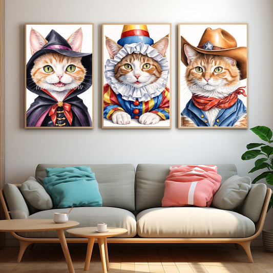 Halloween art with a funny animal for home decor