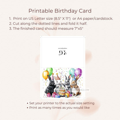 adorable bunny birthday printable
birthday card with bunny illustration
bunny themed kids birthday card
happy birthday bunny greeting