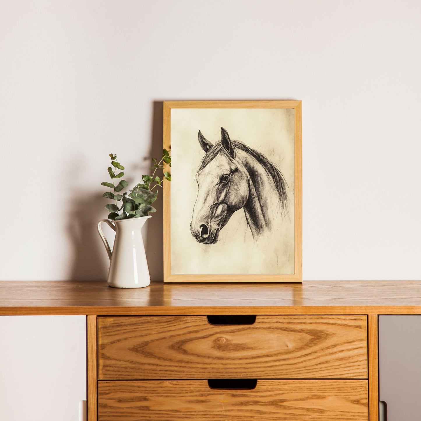Hand-drawn horse artwork for horse lovers.
