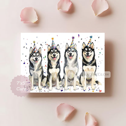 Husky puppy birthday card
dog lover printable card
