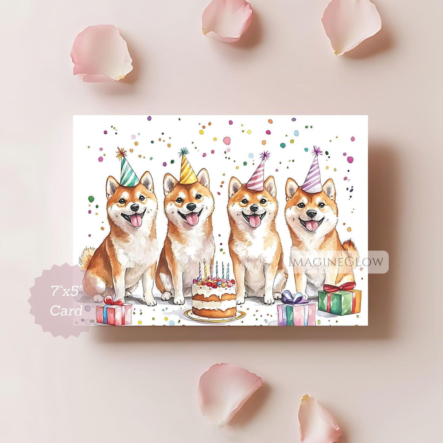 shiba inu puppy birthday card
japanese dog breed birthday card
