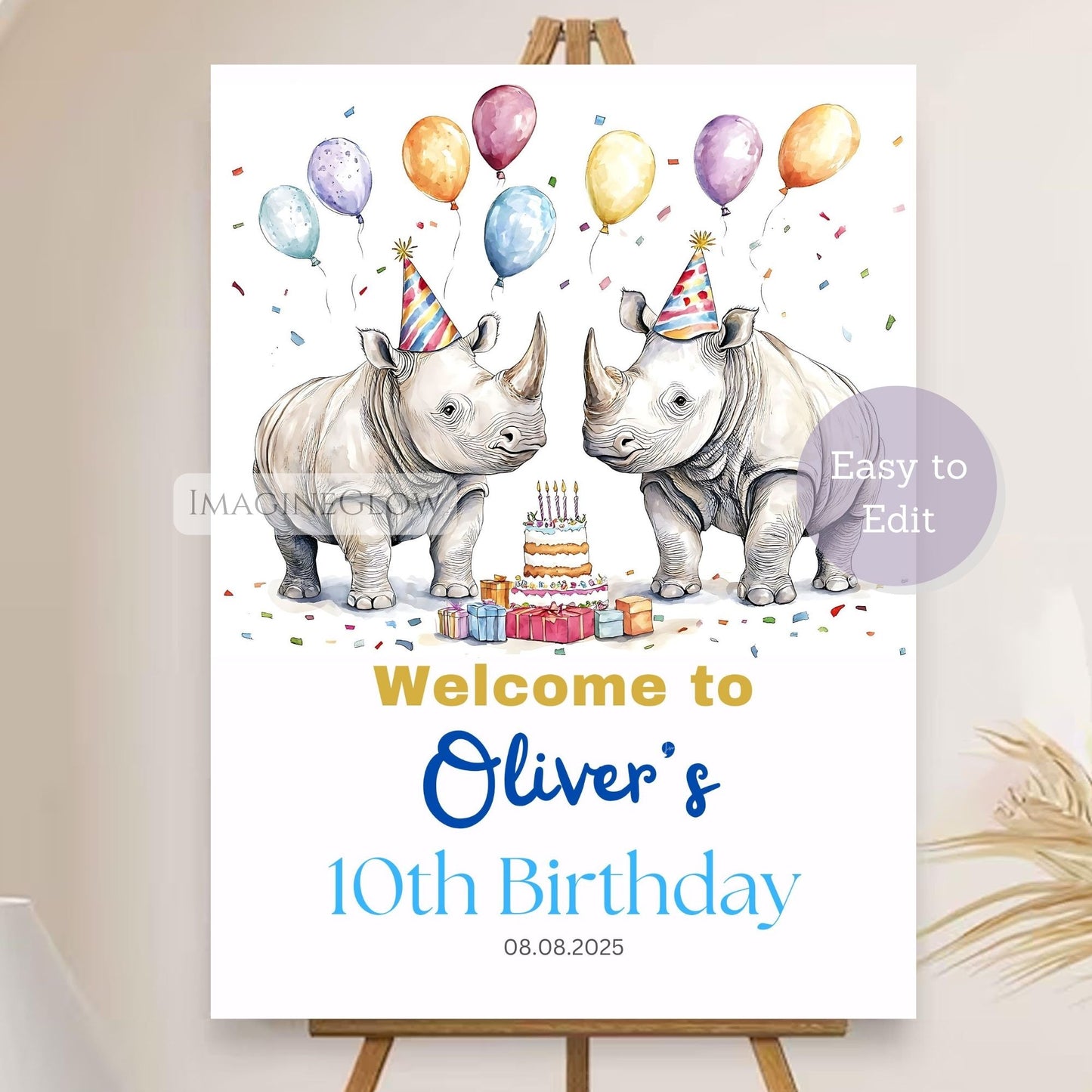 safari animals welcome sign
