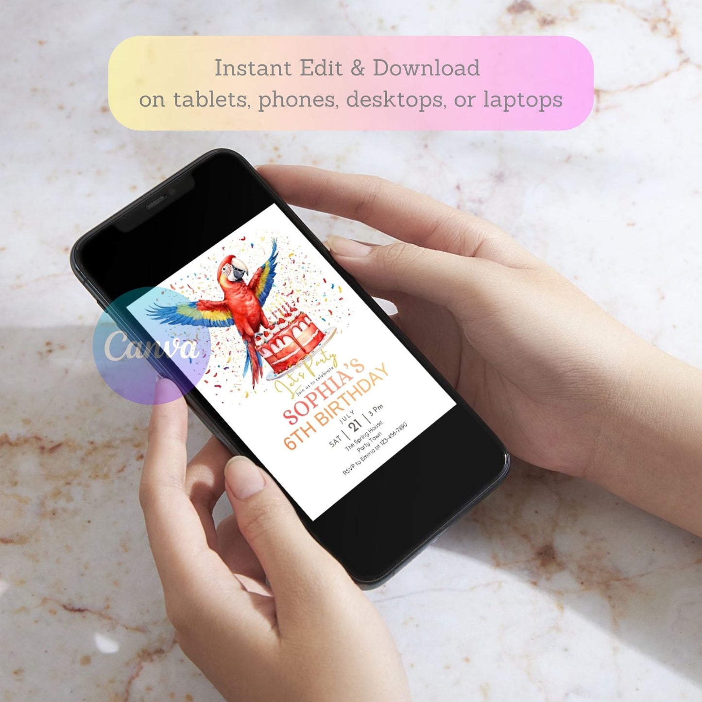 jungle theme birthday invite
