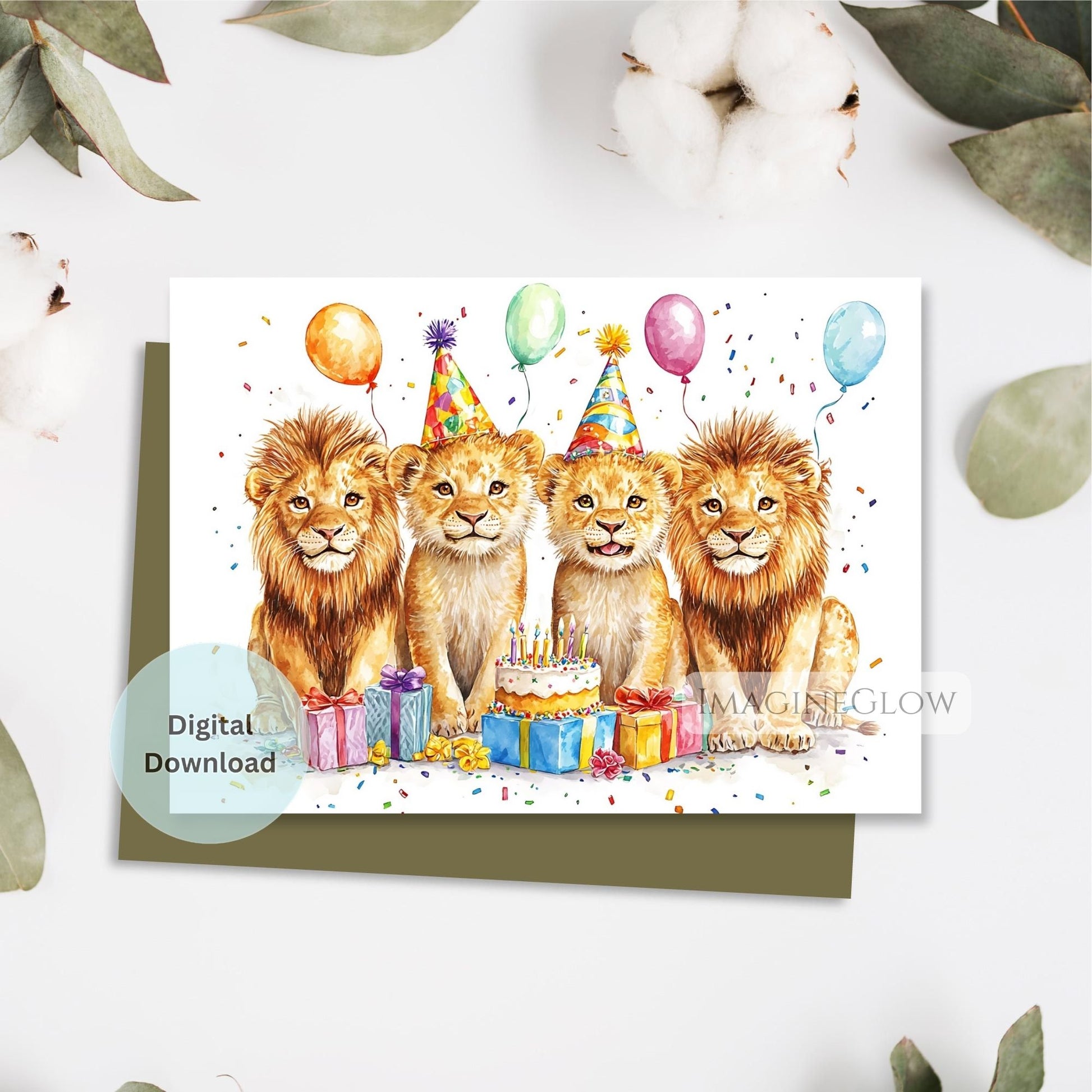 lion birthday card
safari lion birthday card
jungle theme lion birthday card

