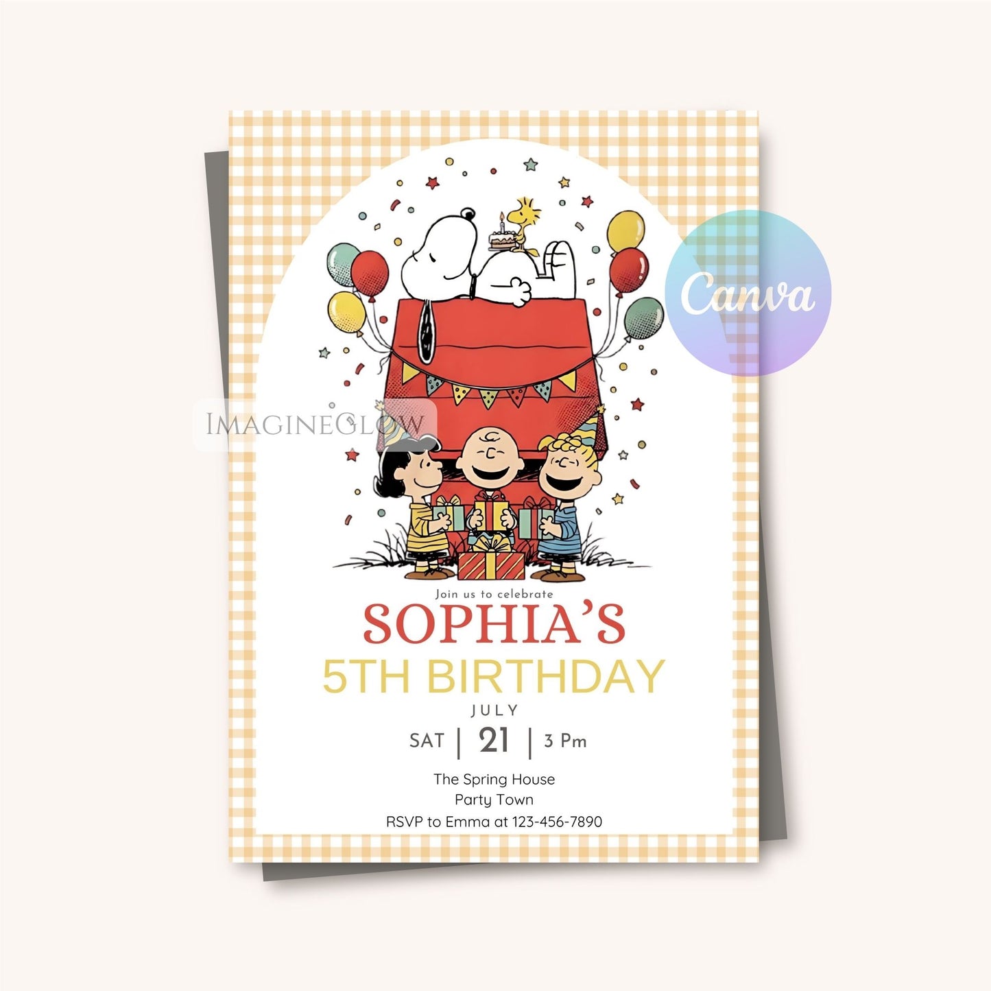 dog-themed birthday party invite
