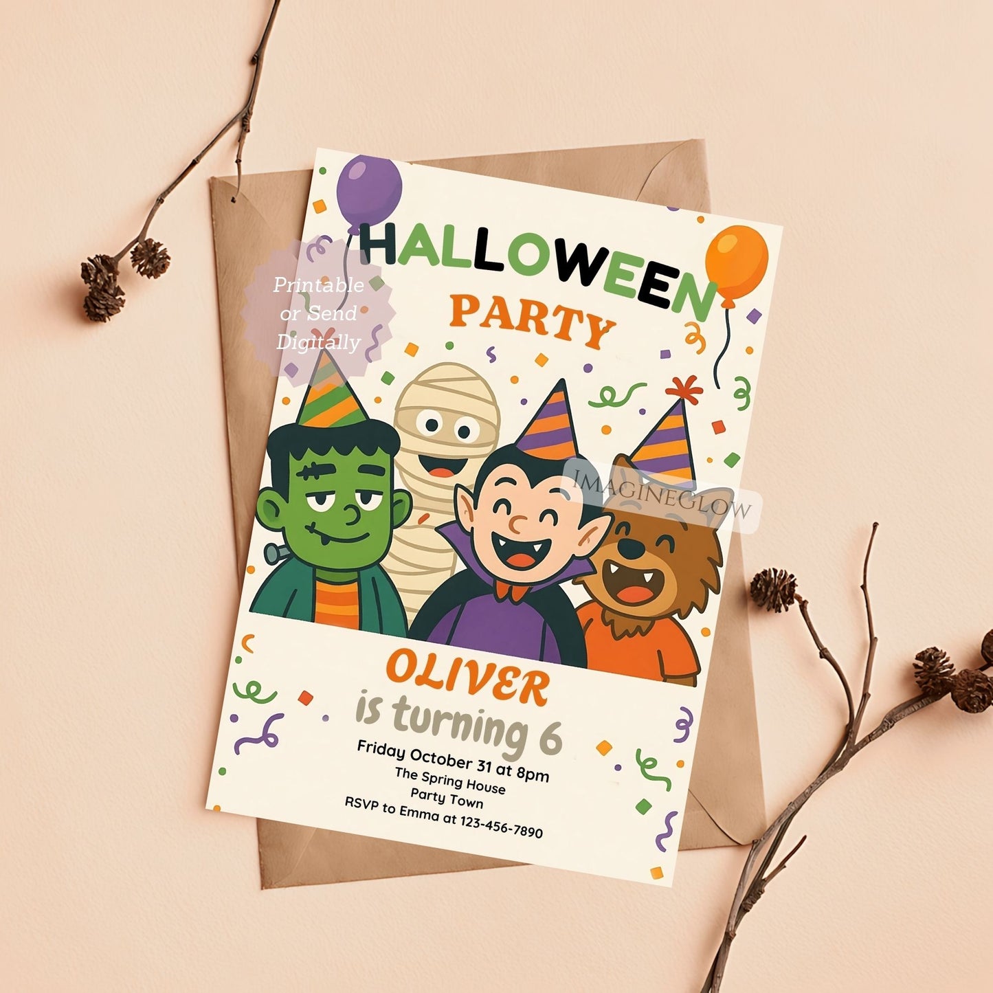 creepy fun birthday invitation
