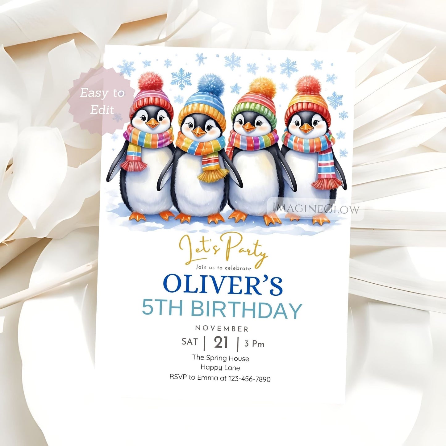 penguin theme birthday invitation instant download
fun penguin party invitation for kids birthday
editable penguin birthday card digital template
animal theme penguin birthday party invitation
