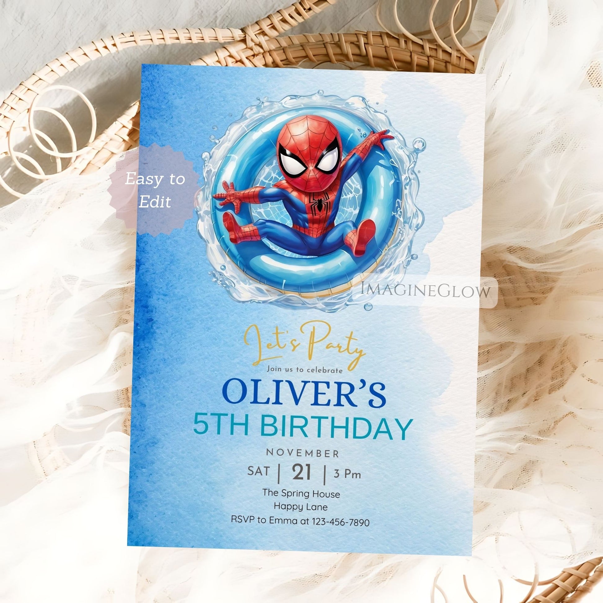 spiderman poolside birthday celebration

