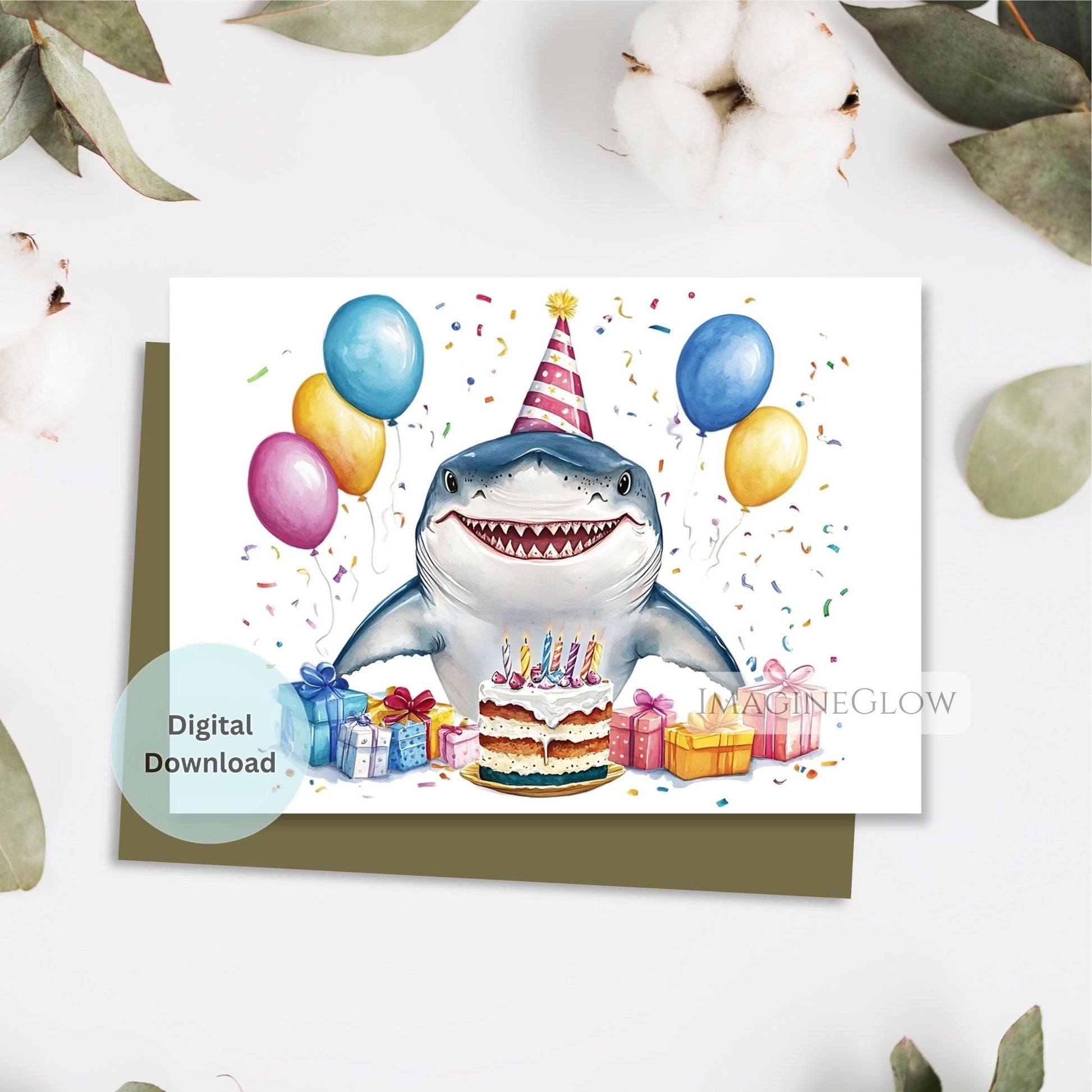 shark birthday card
printable shark birthday card
