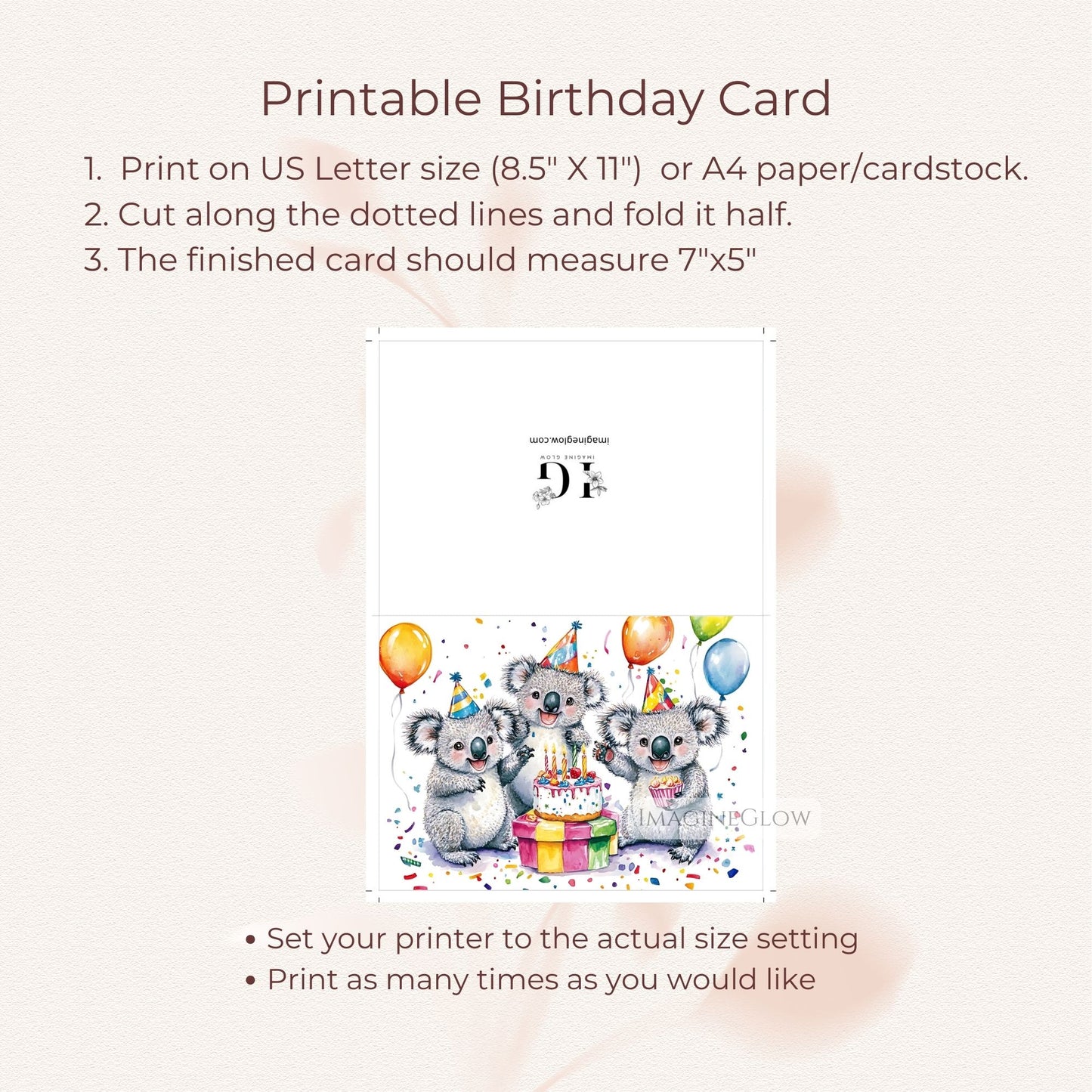 adorable koala illustration card
fun animal birthday card
koala lover birthday card
jungle-themed birthday card