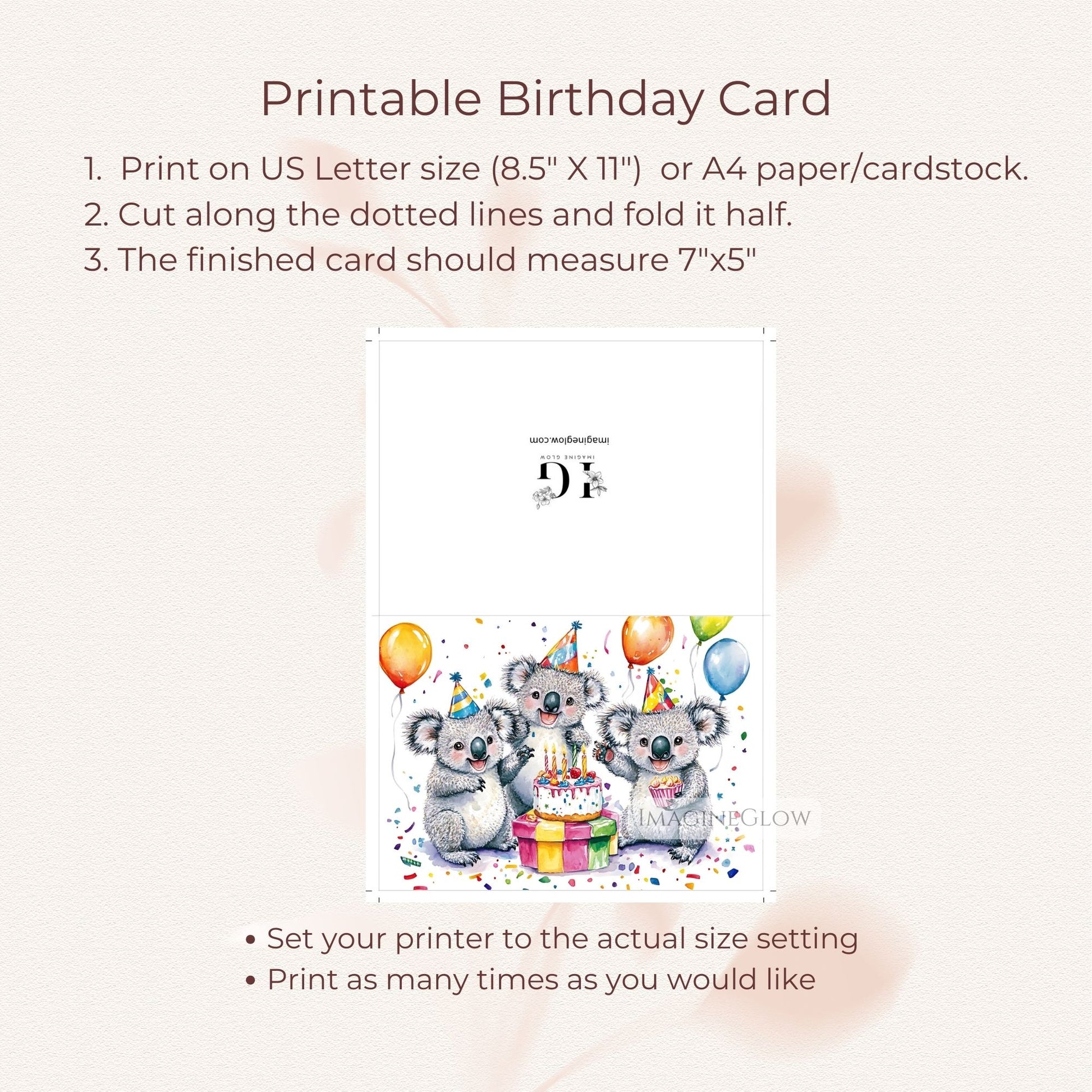 adorable koala illustration card
fun animal birthday card
koala lover birthday card
jungle-themed birthday card