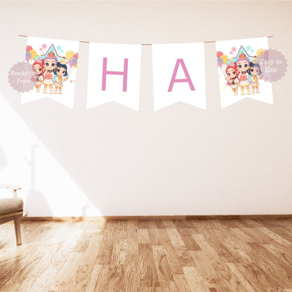 kpop demon hunters birthday banner printable
huntrix birthday bunting for kpop fans
printable kpop demon hunters party banner
anime kpop birthday banner digital download