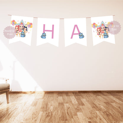kpop demon hunters birthday banner
huntrix party banner bunting
anime birthday banner printable
kpop anime party bunting
