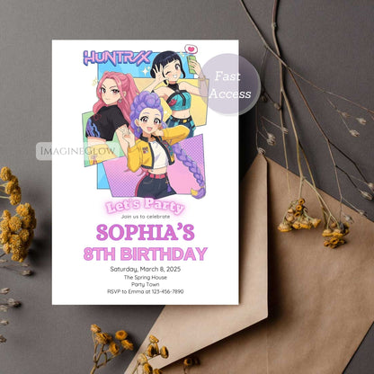 editable kpop birthday invite
