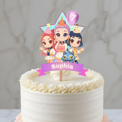 kpop demon hunters cake toppers
huntrix cake topper printable
anime birthday cake topper