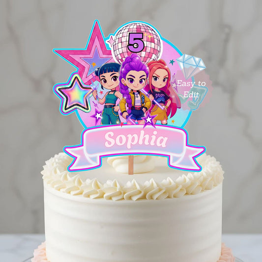 kpop demon hunters cake toppers
huntrix girl dessert cake toppers
