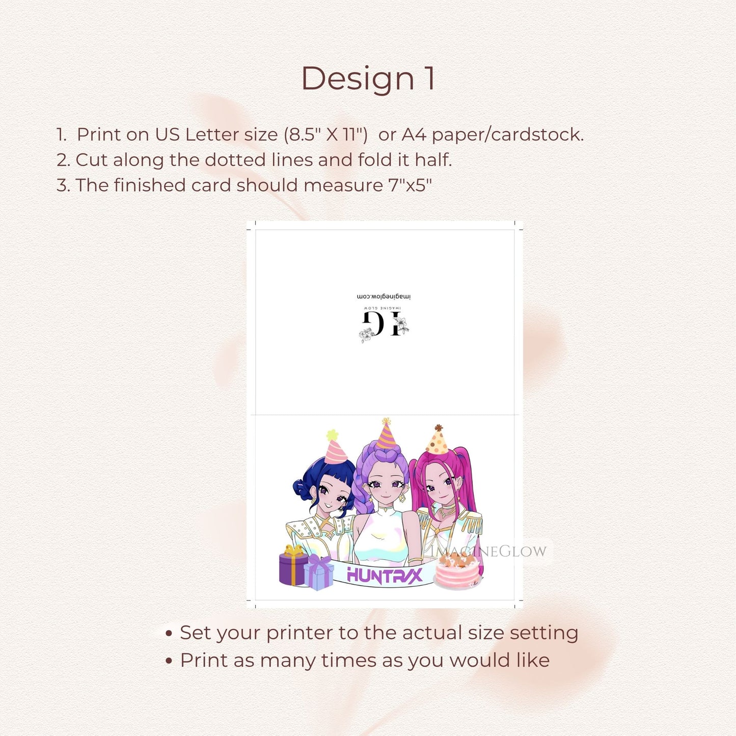 printable anime kpop birthday card
kpop demon hunters fan birthday card
