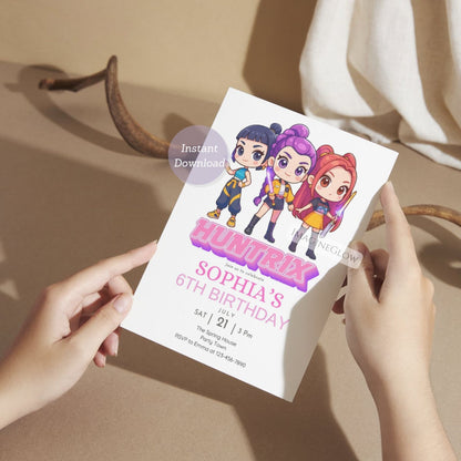 kpop anime style birthday card
