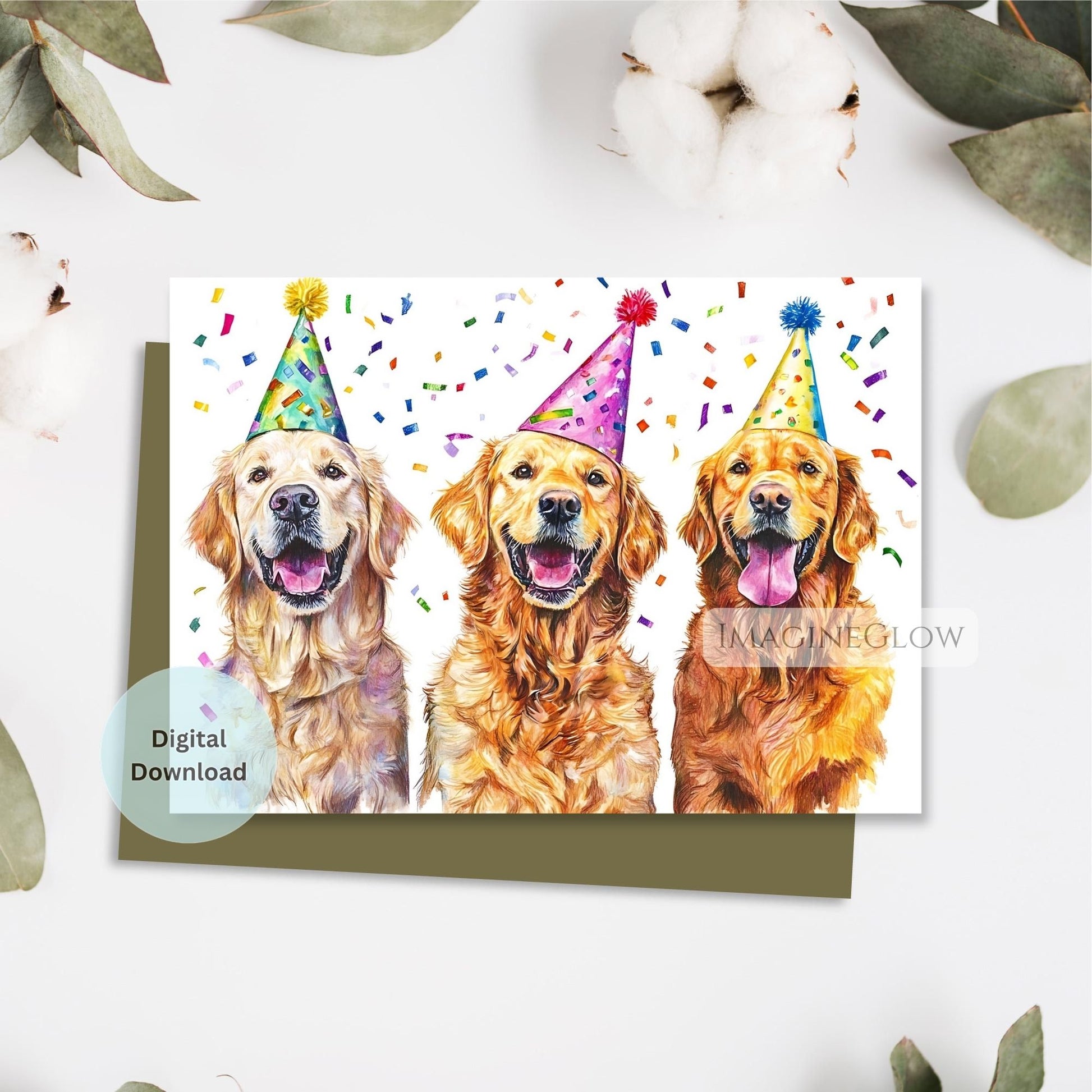digital labrador birthday greeting
retriever puppy printable birthday card

