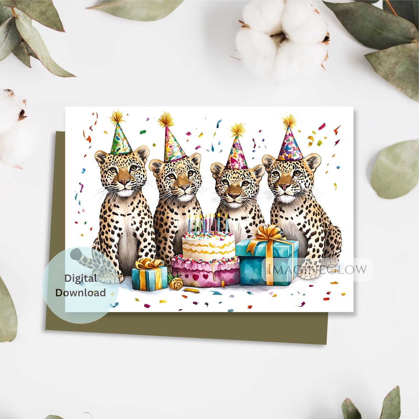 leopard birthday card wild animal design
printable leopard birthday greeting card
jungle themed leopard birthday card


