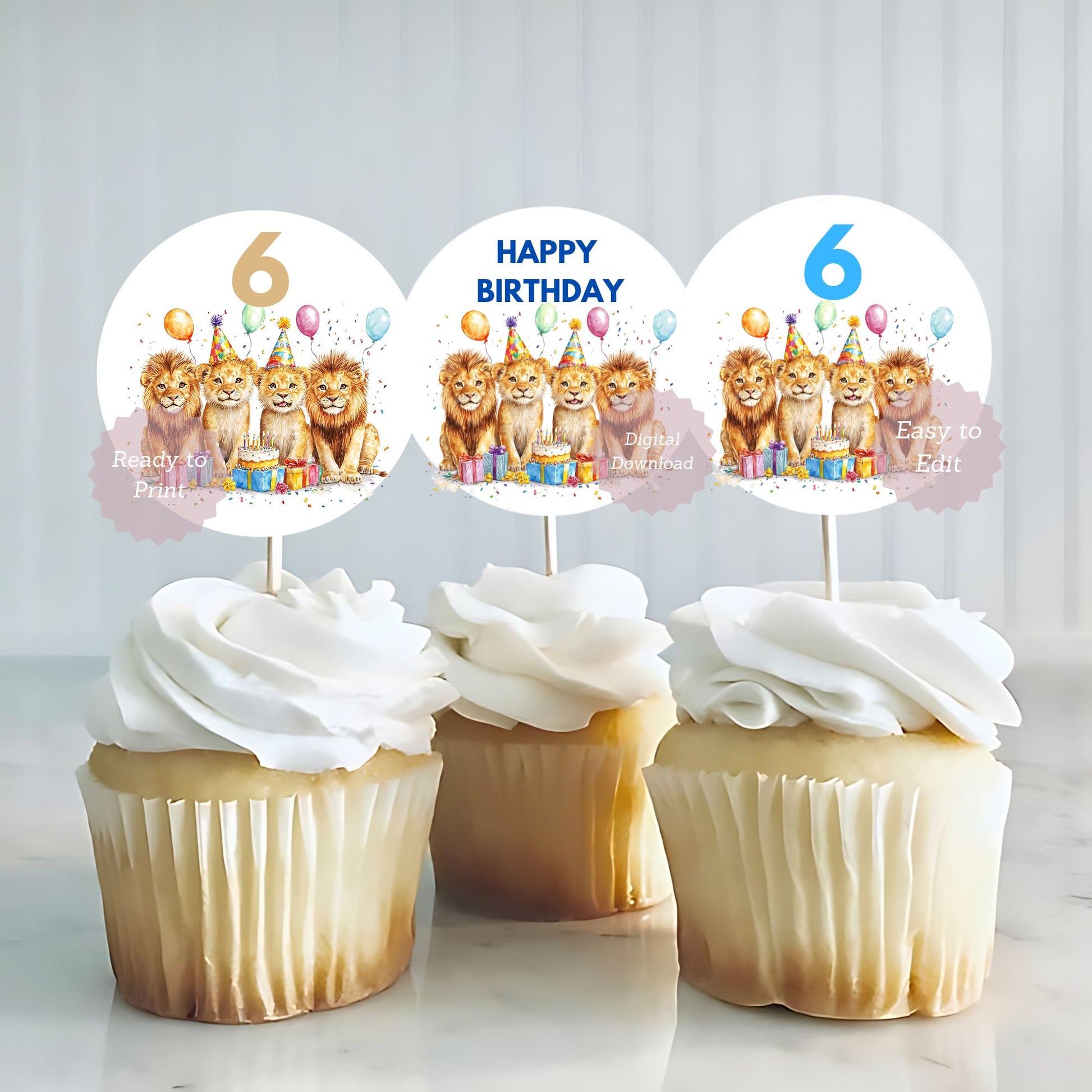 lion birthday cupcake toppers
safari jungle cupcake toppers
lion printable party decor
jungle animal cupcake toppers
safari birthday cupcake decorations
