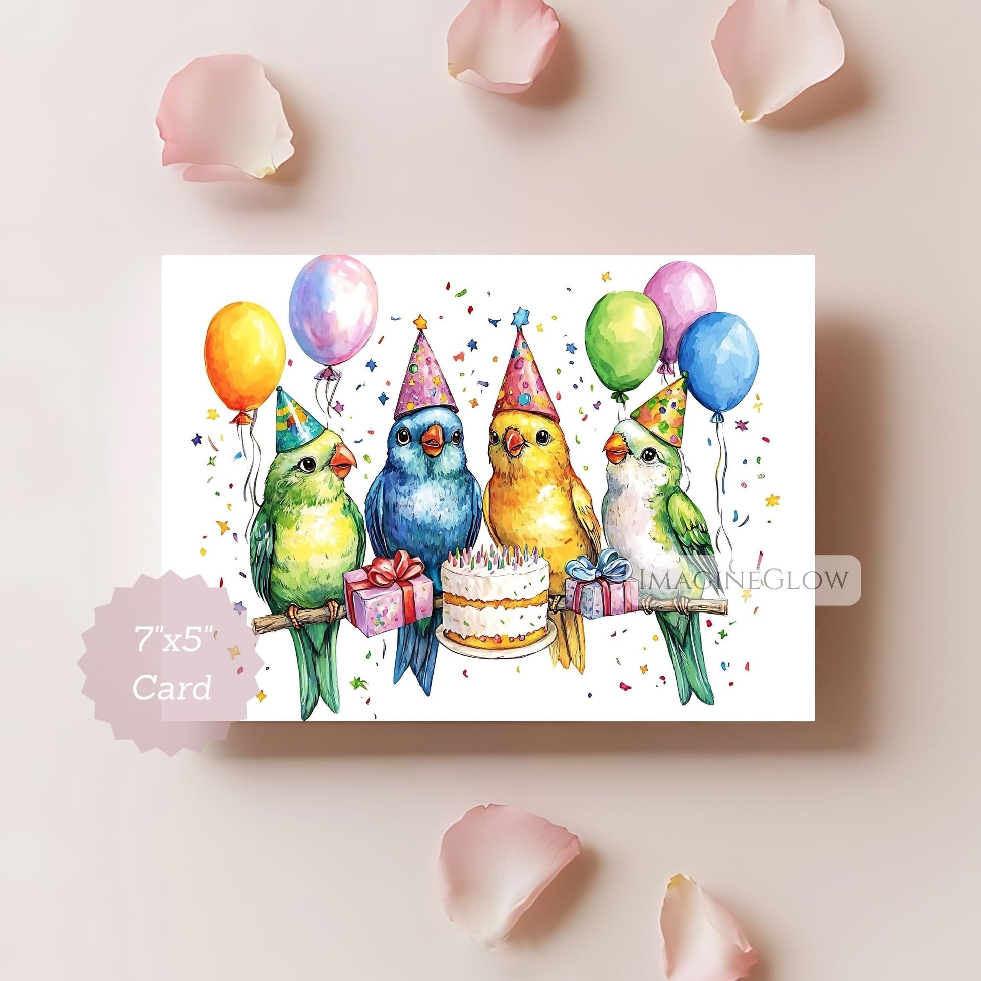 colorful bird card for birthday
birdwatcher birthday card download
printable animal birthday card
lovebird couple greeting card
