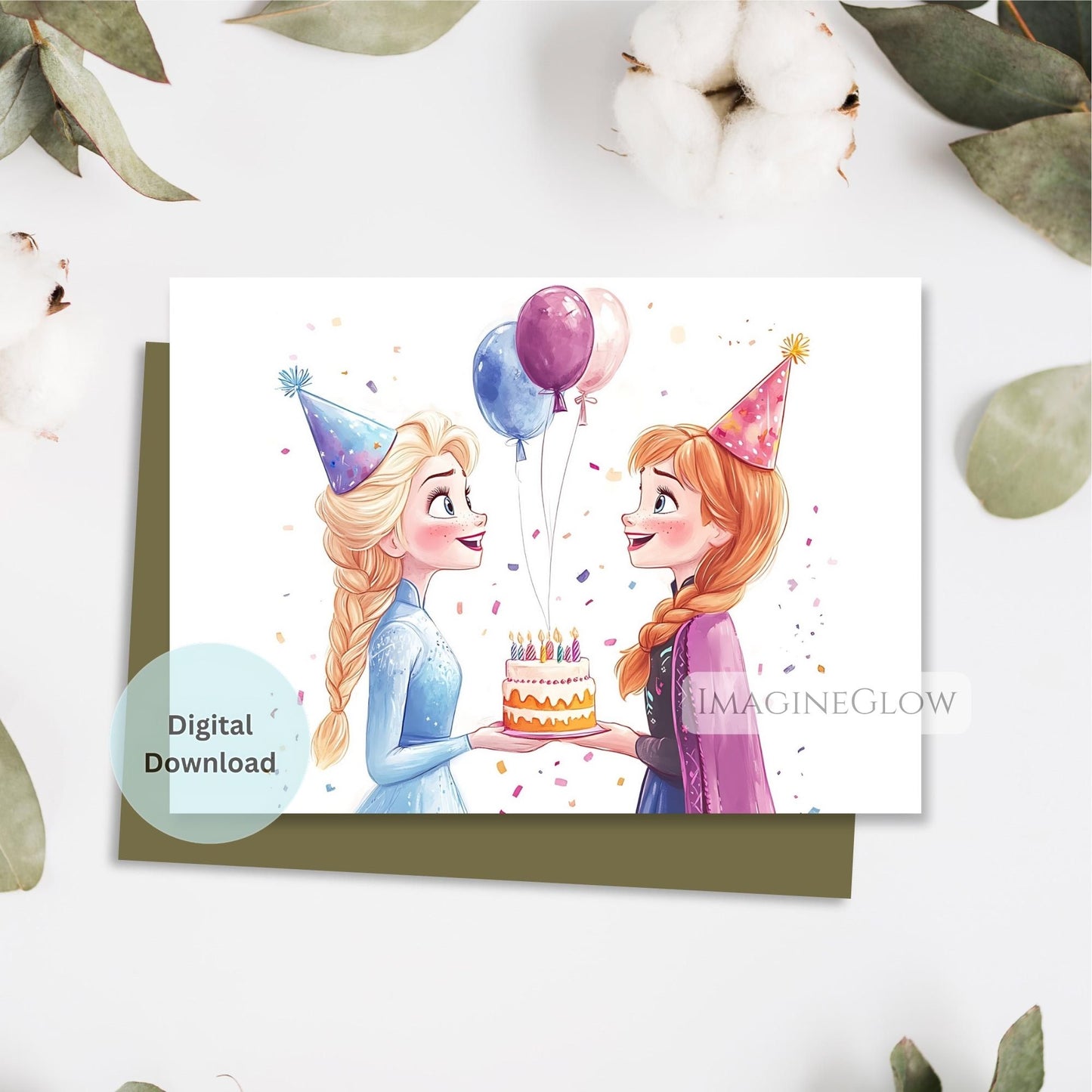 blank inside birthday card
frozen themed party card
