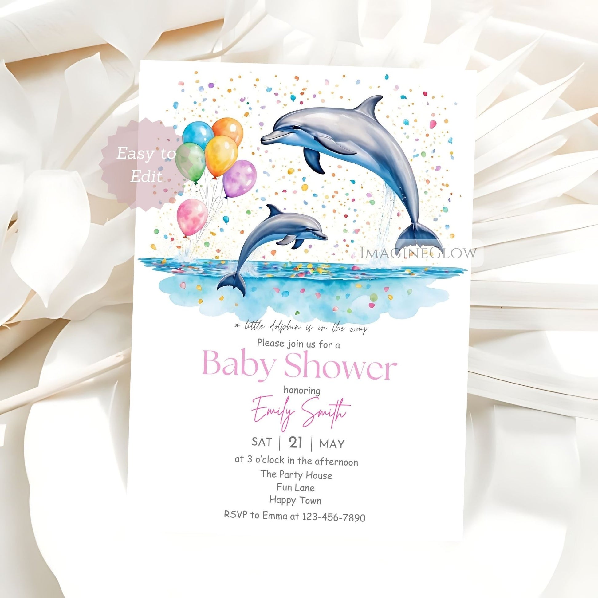 ocean baby shower invite
