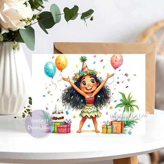 Moana birthday card with tropical design
Princess-themed Moana birthday card
Moana ocean adventure birthday greeting card
