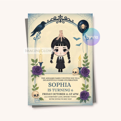 wednesday addams party printable

